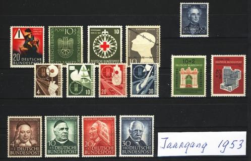 Postfrisse jaargang 1953 Duitsland (BRD)., Postzegels en Munten, Postzegels | Europa | Duitsland, Postfris, BRD, Verzenden