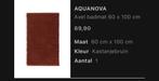 AQUANOVA Axel badmat 60 x 100 cm - Kastanjebruin, Ophalen of Verzenden, Zo goed als nieuw