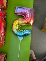 Folie ballon nummer 5, Ophalen, Zo goed als nieuw, Versiering, Verjaardag