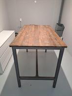 Robuuste bartafel met metalen frame, Ophalen, Gebruikt, 50 tot 100 cm, Metaal