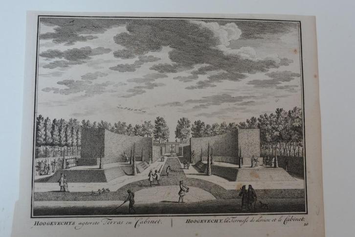 MAARSSEN BREUKELEN VECHT GRAVURE HUIS HOOGEVECHTS Tuin G94, Antiek en Kunst, Kunst | Etsen en Gravures, Verzenden