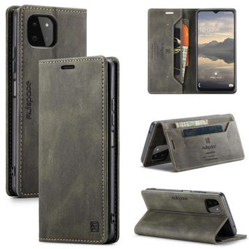Luxe Flip Case met Kaarthouder voor Galaxy A22 5G _ Bruin beschikbaar voor biedingen