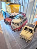 Blikken auto's 3 stuks. 1x VW t1 bus, 1x Mini + 1xFiat 500, Ophalen of Verzenden, Nieuw, Bus of Vrachtwagen, Overige merken