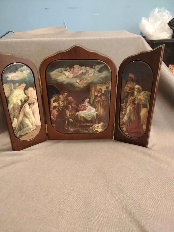 Drieluik L.M. Roth - Kerst Miracle, Antiek en Kunst, Antiek | Religie, Ophalen