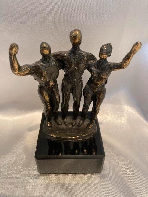 Ger van Tankeren - Samen het doel bereiken - Bronzen Beeld, Antiek en Kunst, Kunst | Beelden en Houtsnijwerken, Ophalen of Verzenden