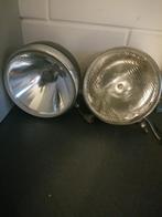 2 PRACHTIGE IDENTIEKE OUDE KOPLAMPEN VERSTRALERS 20 CM DOORS, Ophalen of Verzenden