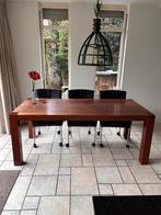 Keuken eettafel, Huis en Inrichting, Ophalen, Gebruikt, Kersen Patine, rechthoekig, 100 tot 150 cm