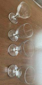 4 borrelglaasjes, Ophalen of Verzenden, Gebruikt, Borrel- of Shotglas