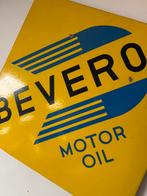 BEVEROL motor oil emaille reclamebord, Reclamebord, Gebruikt, ., Ophalen of Verzenden