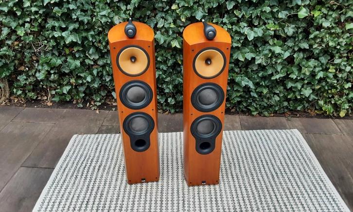 B&W 804S Cherrywood in topstaat!, Audio, Tv en Foto, Luidsprekers, Zo goed als nieuw, Front, Rear of Stereo speakers, 120 watt of meer