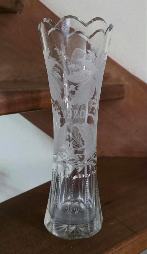 Prachtige geslepen kristallen vaas,  Jaar 1920  Antiek, Kado, Antiek en Kunst, Antiek | Vazen, Ophalen