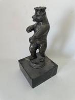 Vintage bronzen beeld Beer van Berlijn. Sokkel van marmer., Ophalen