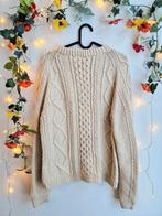 Heerlijk dikke beige creme vintage aran gebreide trui, Kleding | Dames, Ophalen of Verzenden, Zo goed als nieuw, Maat 42/44 (L)