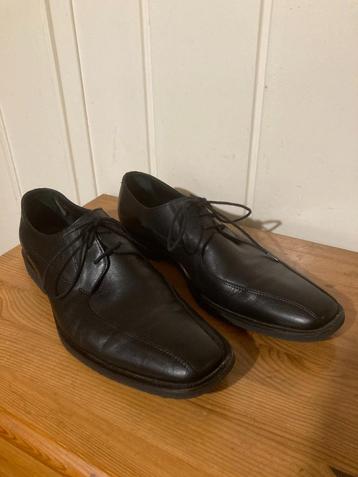 Zwarte leren heren schoenen van Dione (By Hein), maat 44 beschikbaar voor biedingen