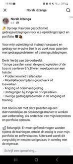 Portfolio paarden gezocht omgeving weesp en almere, Hilversu, Vacatures, Goede doelen en Vrijwilligerswerk, Overige uren, Overige niveaus