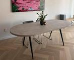 Beton cire tafel 220 x 100, 200 cm of meer, Zo goed als nieuw, Vijf personen of meer, Rechthoekig
