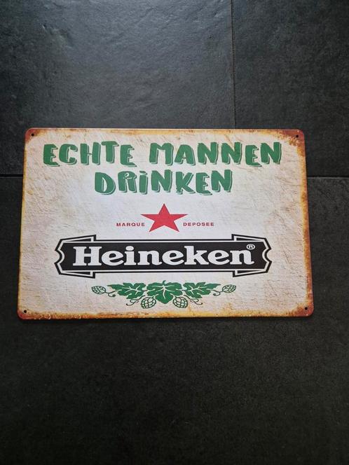 Nieuw Heineken Wandbord - Echte Mannen Drinken, Verzamelen, Merken en Reclamevoorwerpen, Nieuw, Ophalen of Verzenden