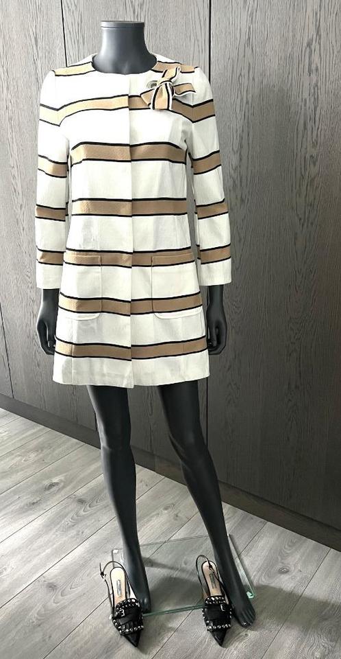 CAROLINE BISS - gestreept manteltje - 34 (XS), Kleding | Dames, Jasjes, Kostuums en Pakken, Zo goed als nieuw, Jasje, Maat 34 (XS) of kleiner