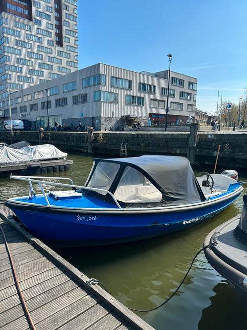 Stalen Sloep deal, Watersport en Boten, Sloepen, Zo goed als nieuw, Tot 10 pk, 3 tot 6 meter, Buitenboordmotor, Benzine, Staal