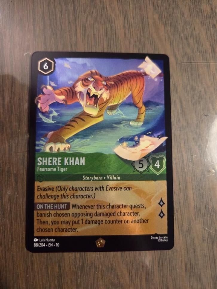 Shere Khan Fearsome tiger 88 FOIL Whispers in the well, Hobby en Vrije tijd, Verzamelkaartspellen | Overige, Nieuw, Losse kaart