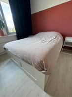 Bed 140-200 ikea, Ophalen, Wit, Tweepersoons, 140 cm