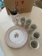 Ontbijtservies (roze bloemen compleet voor 4 personen), Ophalen