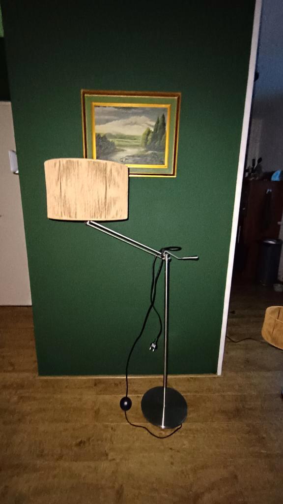 Vintage Design Lamp, Nederlands Fabrikaat, Huis en Inrichting, Lampen | Vloerlampen, Gebruikt, Minder dan 100 cm, Metaal, Stof