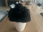 Muts, hoed, astrakan wol, zwart, antiek, vintage, Ophalen of Verzenden