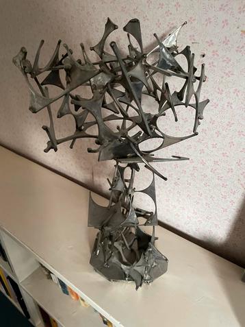 Stalen Sculptuur - Recycling Kunstobject Bokaal Design Objec beschikbaar voor biedingen