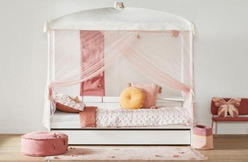 Lifetime bed met hemel: thema Butterflies, Kinderen en Baby's, Kinderkamer | Bedden, Gebruikt, 180 cm of meer, 85 tot 100 cm, Lattenbodem