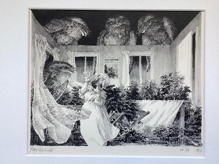 Peter Vos: “Young Lady in White”., Antiek en Kunst, Kunst | Litho's en Zeefdrukken, Ophalen of Verzenden