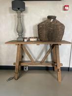Houten Sidetable / Bijzettafel, Ophalen, Gebruikt, 100 tot 150 cm, Overige houtsoorten