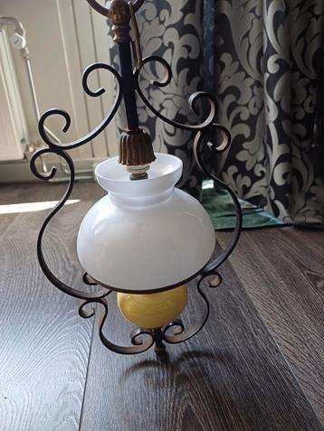 Vintage Hanglamp met Metalen Frame beschikbaar voor biedingen