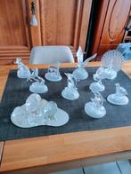 Glazen Dieren & Diamanten Serie 5 stuks aflopend., Antiek en Kunst, Ophalen of Verzenden