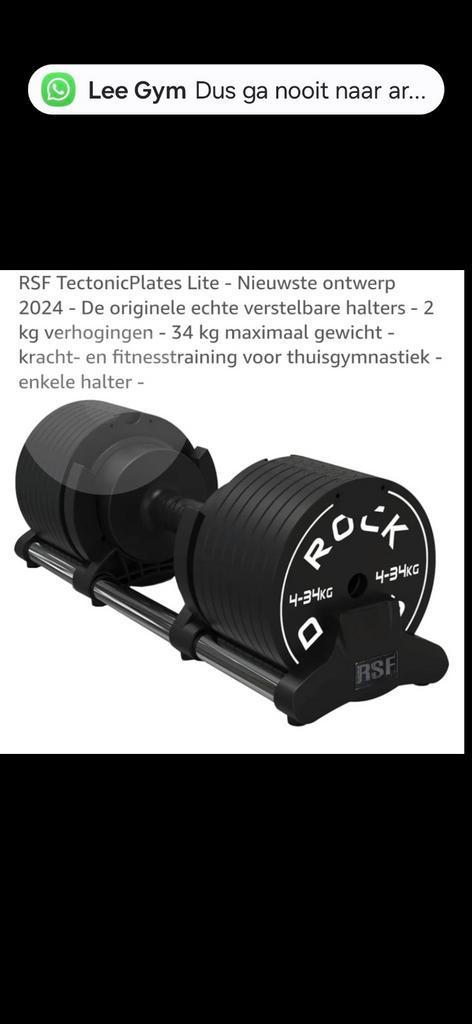 Verstelbare Dumbbells 34kg op=op ze gaan hard, Sport en Fitness, Fitnessmaterialen, Nieuw, Dumbbell, Armen, Benen, Borst, Buik