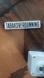 Emaille reclamebord tabaksvergunning, Ophalen of Verzenden