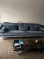 Blauwgrijze velvet bank - Sissyboy - 280 cm, Huis en Inrichting, Banken | Bankstellen, Ophalen, 250 tot 300 cm, Gebruikt, 75 tot 100 cm