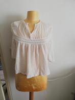 ZARA Blouse met kant mt M.cotton, Maat 38/40 (M), Verzenden, Zo goed als nieuw, Wit