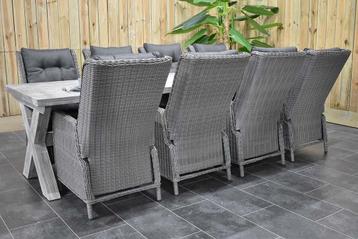 Norwich Tafel 300 Vintage Antique Grey met 8 Marling Verstel beschikbaar voor biedingen