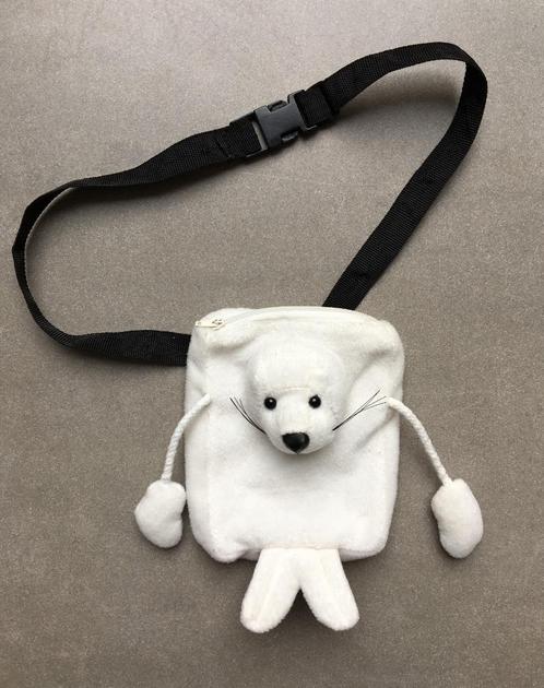 Zeehond tasje 14 x 11 cm aan riem off-white heuptasje, Kinderen en Baby's, Kindermode-accessoires, Gebruikt, Ophalen of Verzenden