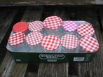 10 x Jampot / inmaak pot / rood wit, Ophalen, Gebruikt, Glas, Pot, Bus of Blik