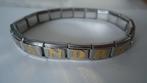 electic armband met SANDRA goud verguld schakels, Verzenden, Zo goed als nieuw, Zilver, Staal
