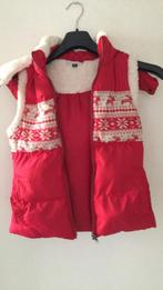 Leuke rode bodywarmer met rendieren print - Maat M, Ophalen of Verzenden, Zo goed als nieuw, Jas
