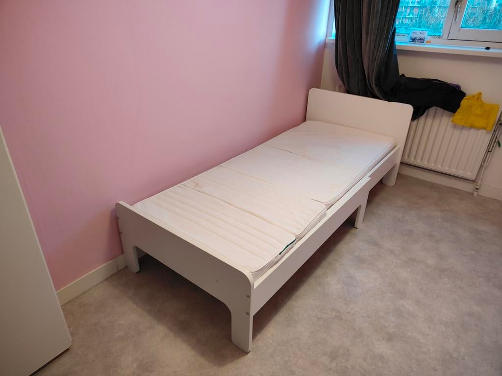 Kind Meegroeibed Wit, Gebruikt, 70 tot 85 cm, Ophalen of Verzenden, Matras