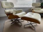 Eames Lounge Chair + Ottoman (Replica), Leer, Design, Zo goed als nieuw, Ophalen