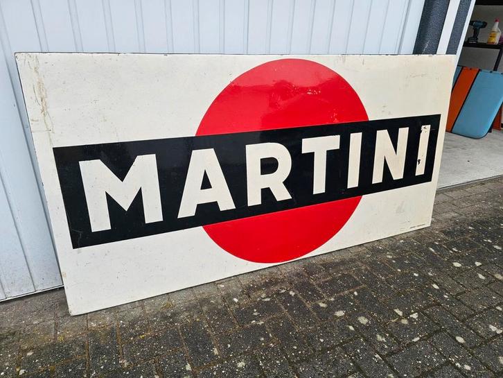Martini reclamebord, geen emaille, formail metalen bord 1960, Verzamelen, Merken en Reclamevoorwerpen, Zo goed als nieuw, Reclamebord