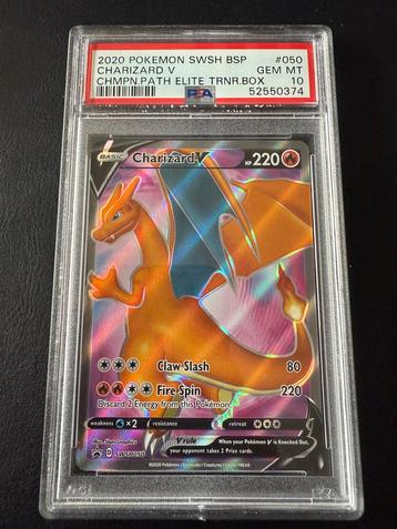 Charizard V SWSH050 PSA 10 - Topstaat! beschikbaar voor biedingen