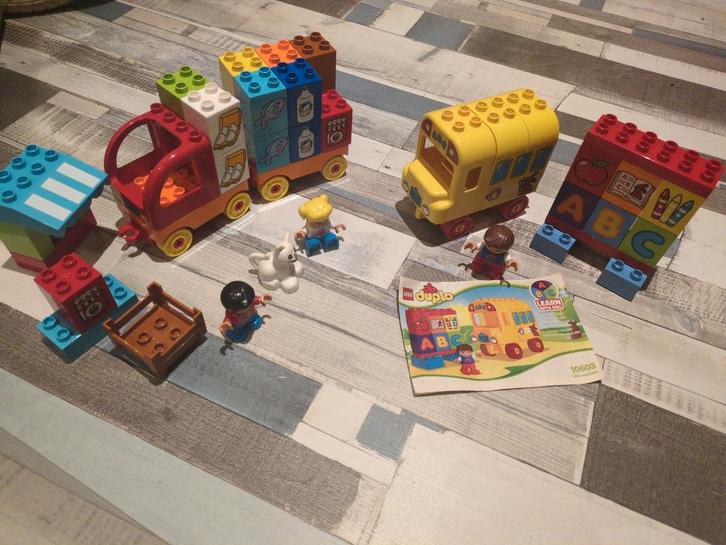 Leuke Duplo set met bus en vrachtwagen 10818 & 10603, Kinderen en Baby's, Speelgoed | Duplo en Lego, Zo goed als nieuw, Duplo