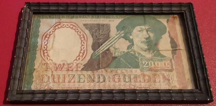 grappig namaak 2000 gulden biljet 70s provo beweging fake, Postzegels en Munten, Bankbiljetten | Nederland, Los biljet, Ophalen of Verzenden