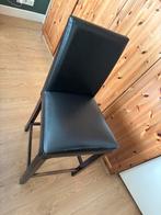 Leren barkruk 63cm zithoogte 38cm zitdiepte, Ophalen, Gebruikt, Zwart, Leer